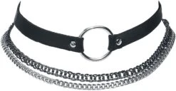 "Circle Chain" Choker Black By Black Premium By EMP