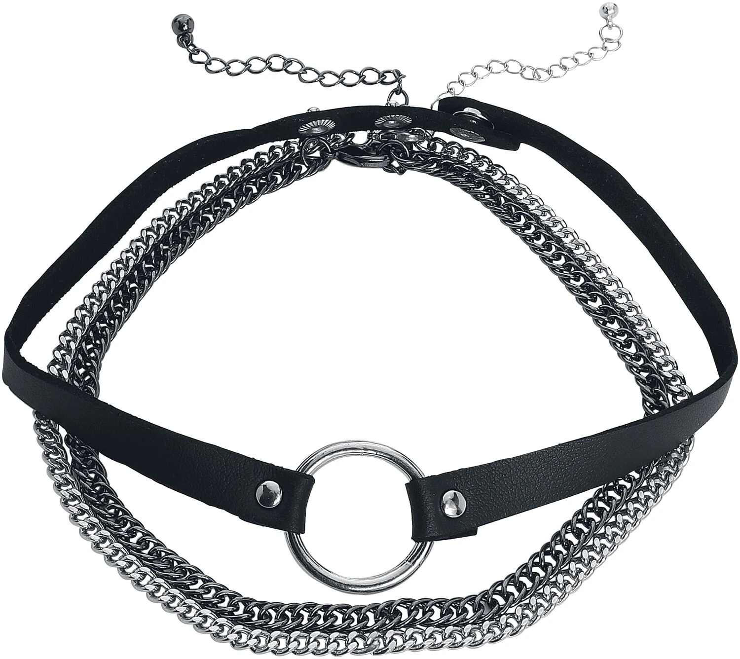 "Circle Chain" Choker Black By Black Premium By EMP - Image 2