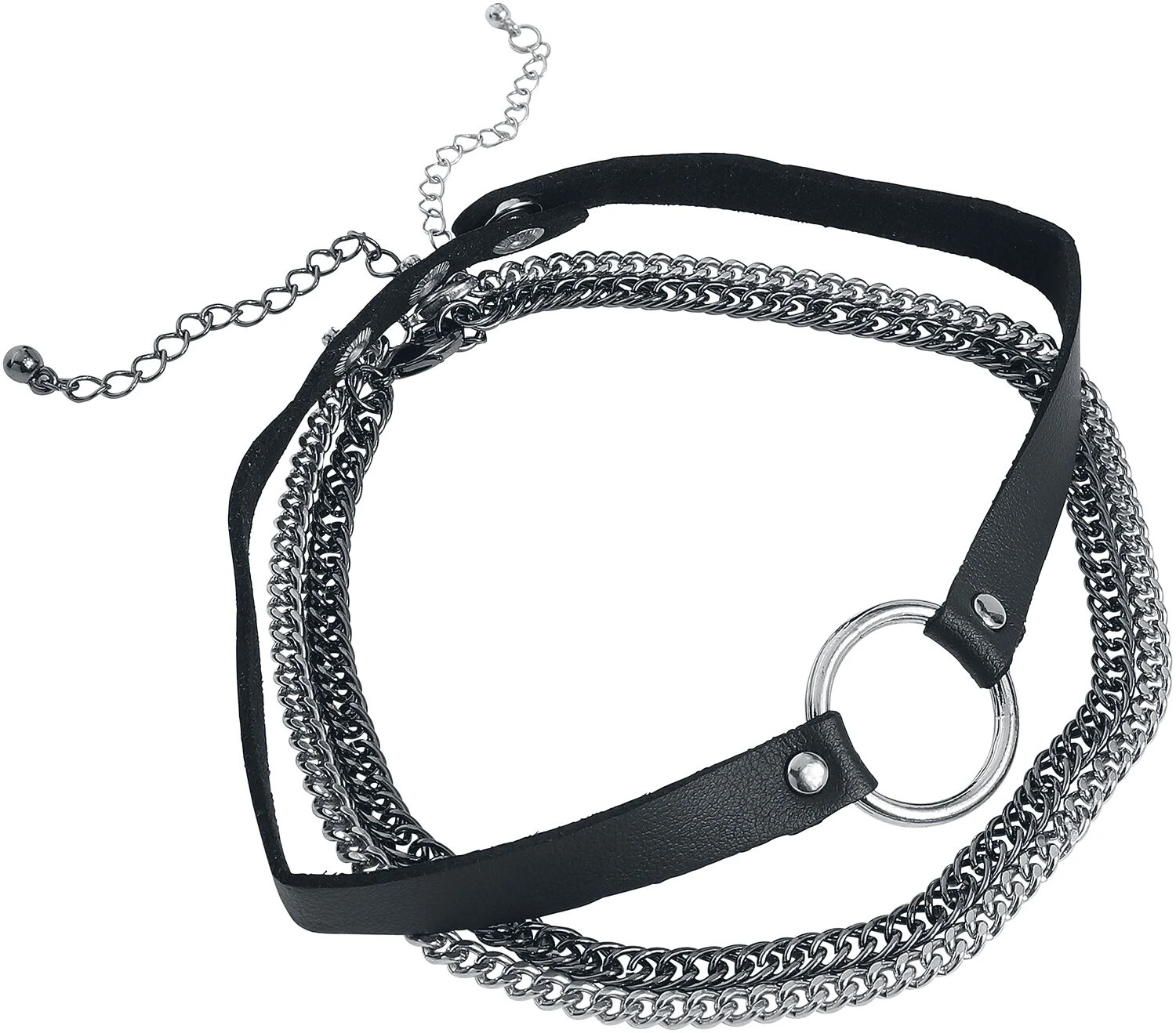 "Circle Chain" Choker Black By Black Premium By EMP - Image 3