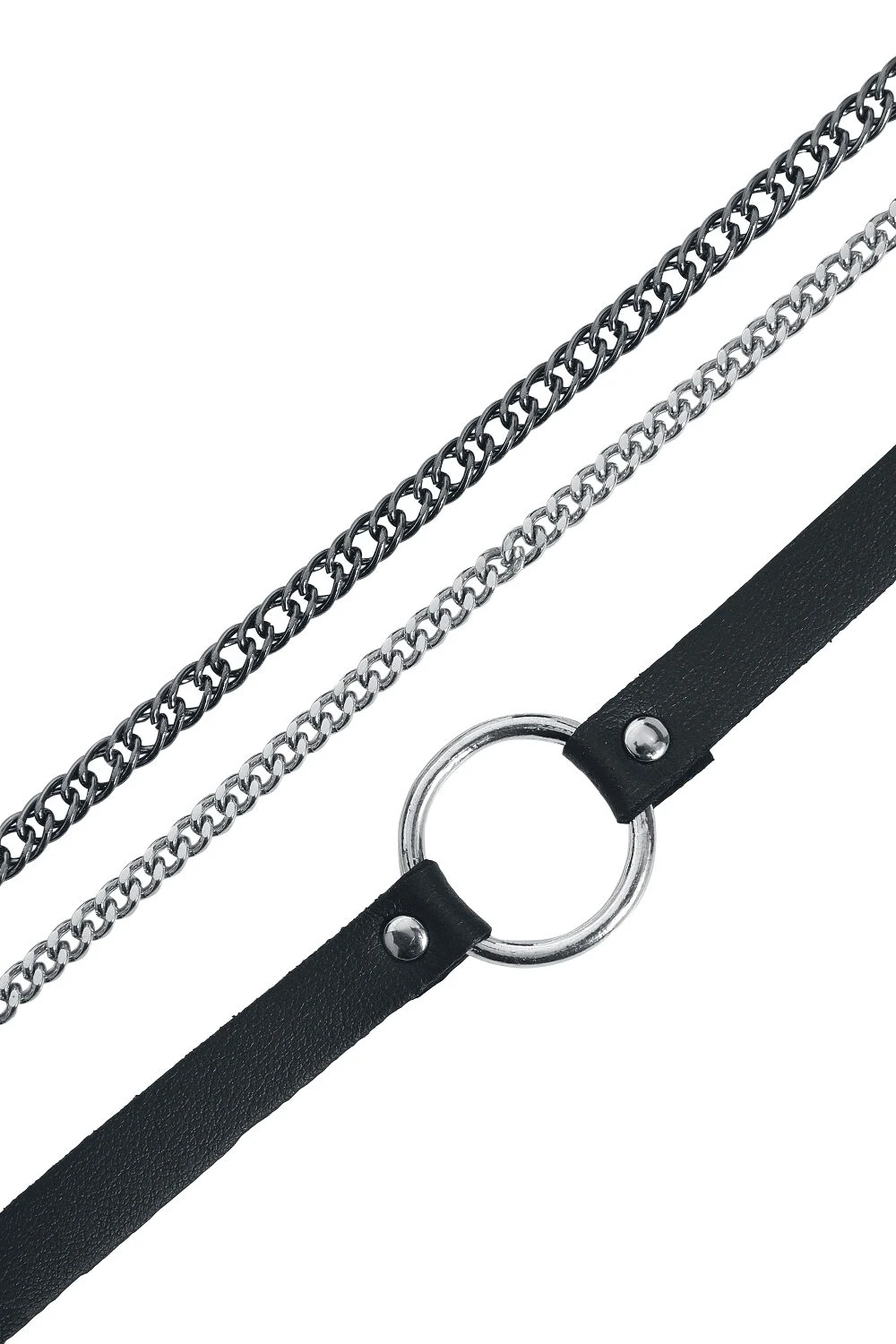 "Circle Chain" Choker Black By Black Premium By EMP - Image 5