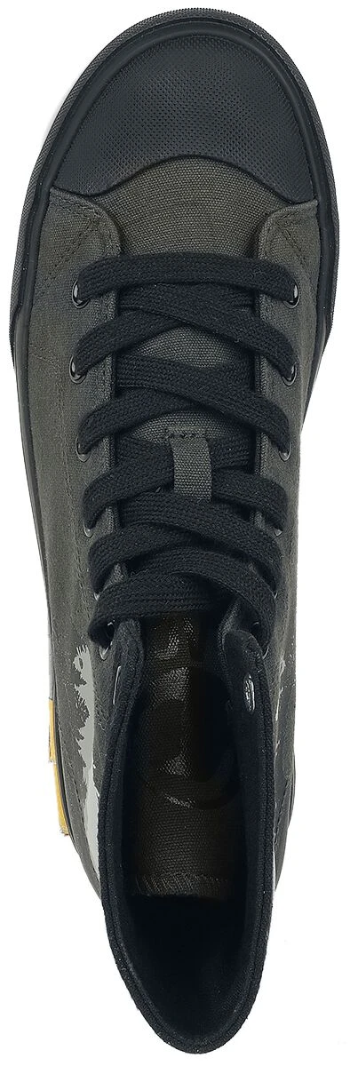 "Sneakers With Forest And Wolf Print" Sneakers High Dark Grey By Black Premium By EMP - Image 5