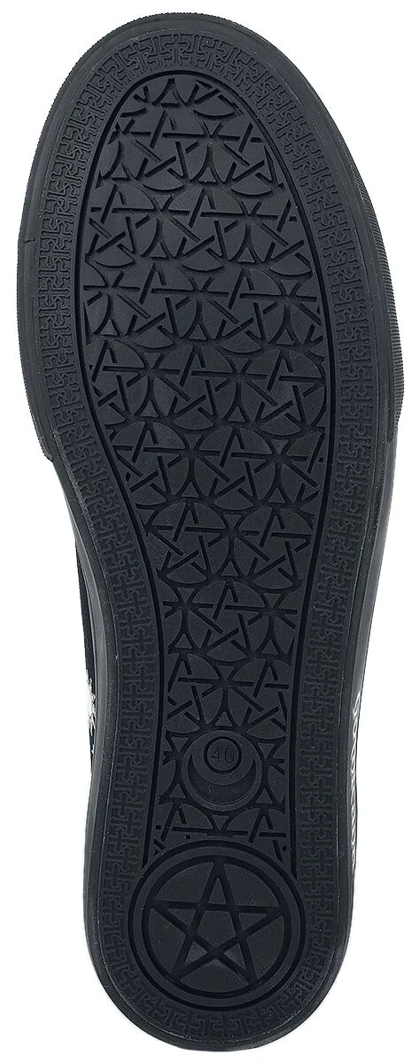 "Sneakers With Pentagrams And Occult Symbols" Sneakers High Black By Gothicana By EMP - Image 6