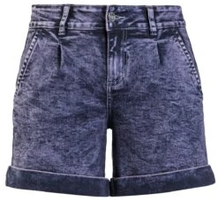 "Denim Shorts With Purple Wash" Shorts Aubergine By Black Premium By EMP