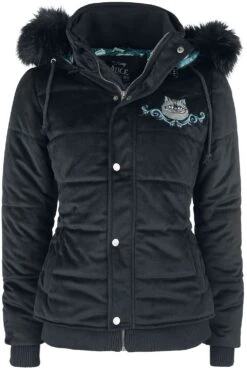 "Cheshire Cat" Winter Jacket Black By Alice In Wonderland