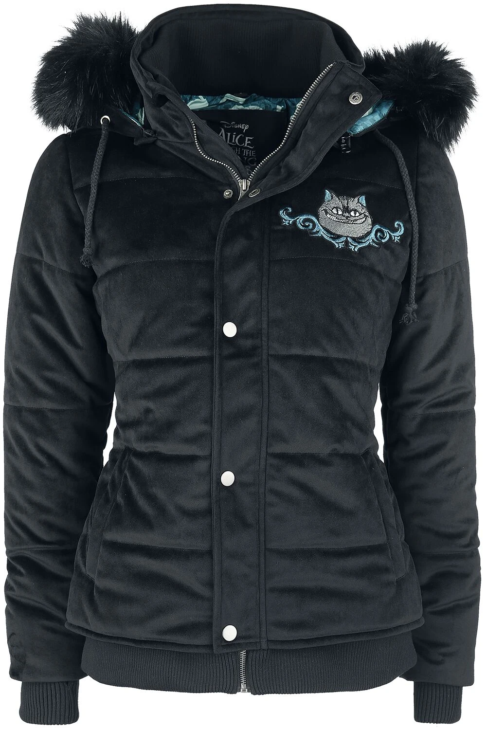 "Cheshire Cat" Winter Jacket Black By Alice In Wonderland