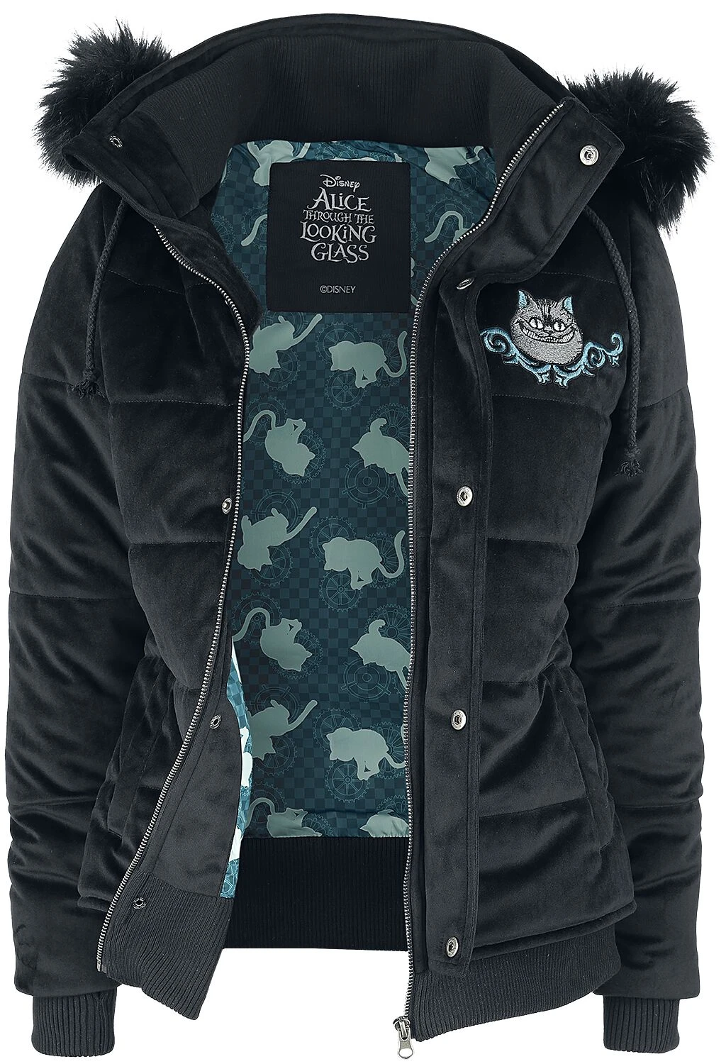 "Cheshire Cat" Winter Jacket Black By Alice In Wonderland - Image 3