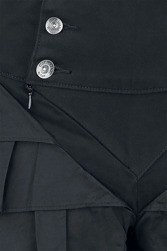 "Shorts With Frills" Hot Pants Black By Gothicana By EMP - Image 3