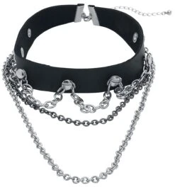 "Chained Choker" Choker Black-silver By Gothicana By EMP