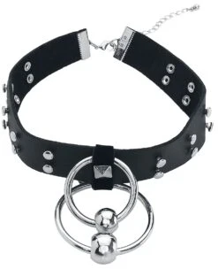 "Ring Choker" Choker Black-silver By Gothicana By EMP