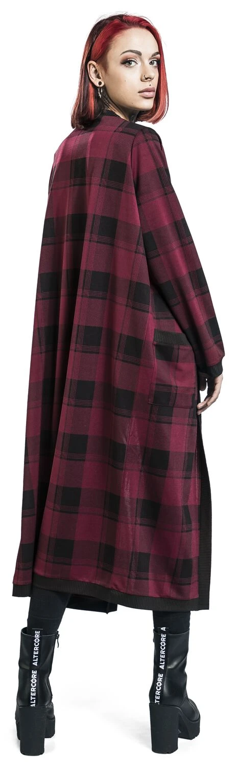 "Checked Cardigan" Cardigan Black By RED By EMP - Image 5