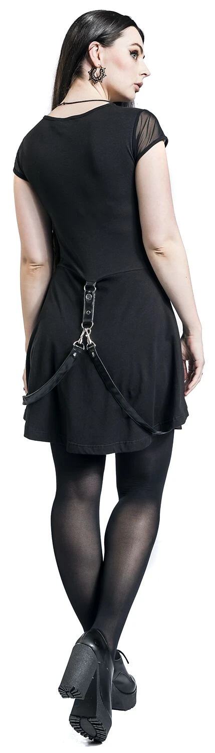 "Eranthe Dress" Medium-length Dress Black-grey By Heartless - Image 5