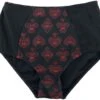"High Waist Bikini Bottoms With Print" Bikini Bottom Black By Rock Rebel By EMP