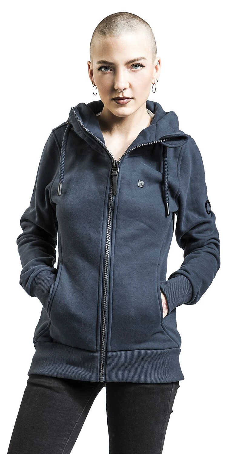 "VivianAK Sweatshirt Jacket" Hooded Zip Blue By Alife And Kickin