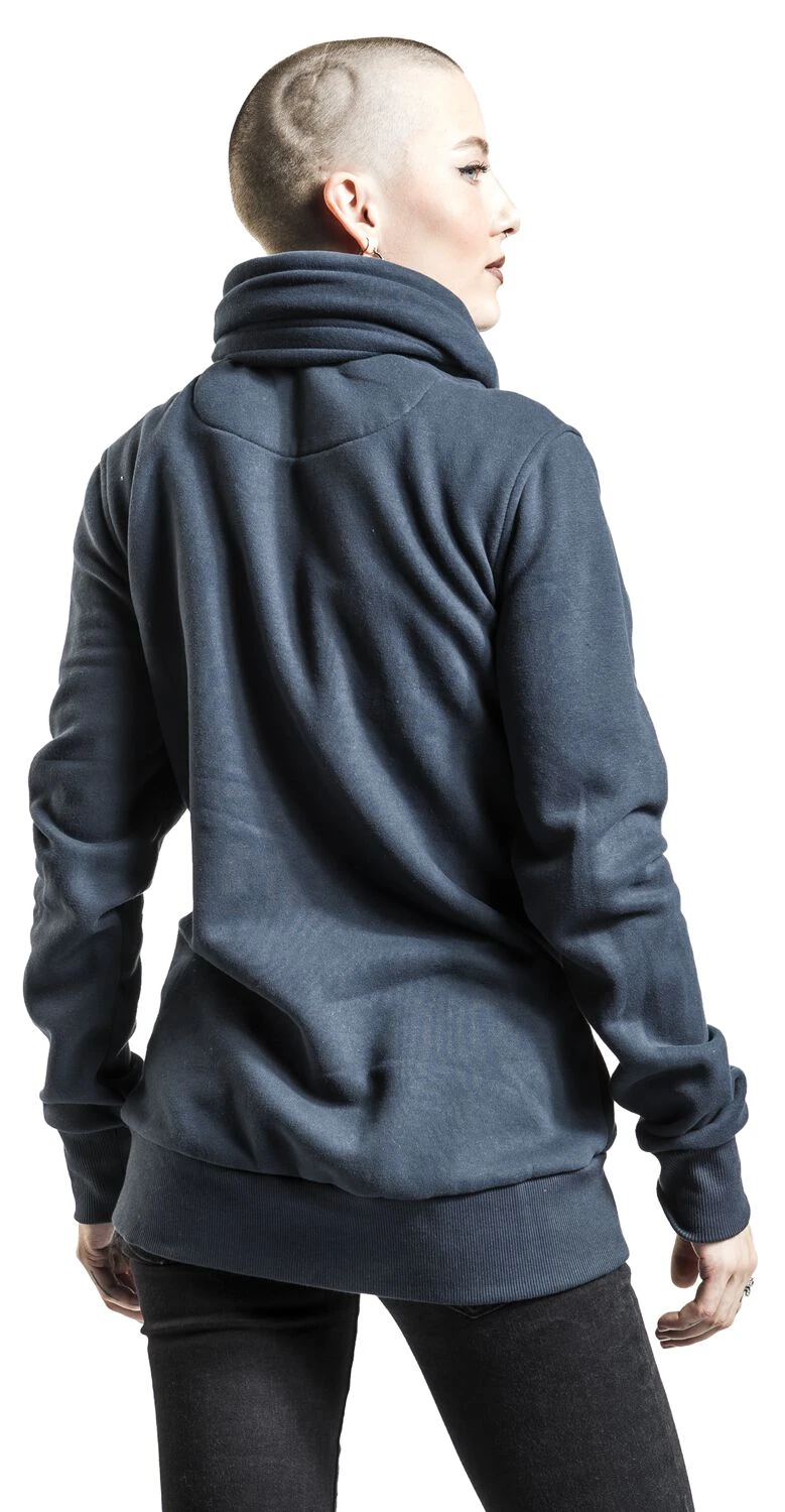 "VivianAK Sweatshirt Jacket" Hooded Zip Blue By Alife And Kickin - Image 2