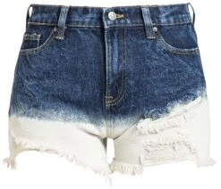 "Shorts With Distressed Effects" Hot Pants Blue By RED By EMP