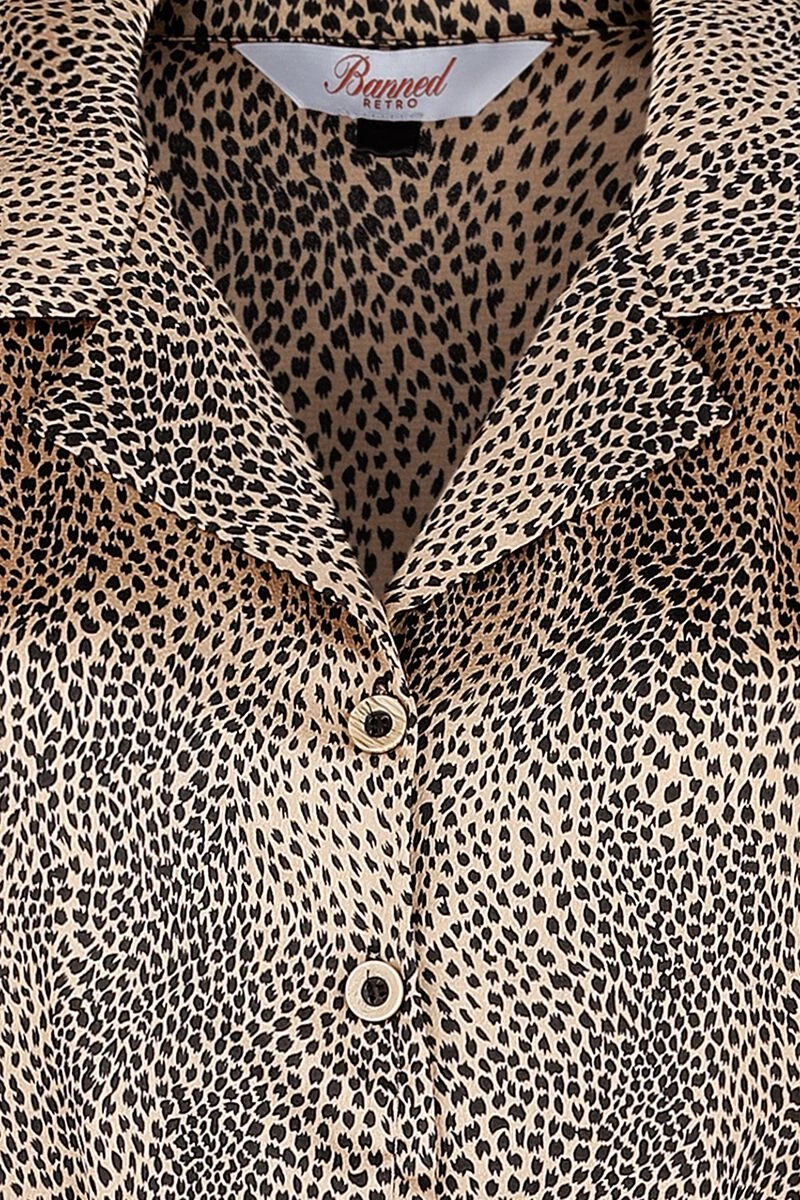 "Wild Instinct Dress" Medium-length Dress Brown By Banned Retro - Image 3