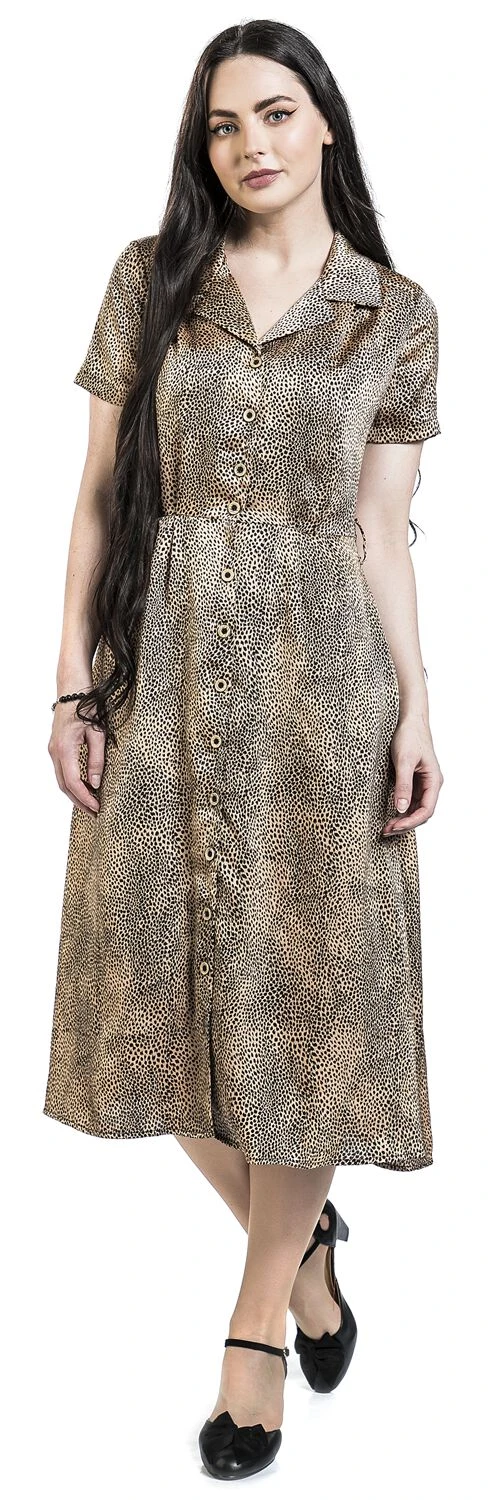 "Wild Instinct Dress" Medium-length Dress Brown By Banned Retro - Image 4