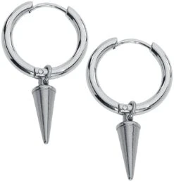 "Spike Hoop Earrings" Earring Silver-coloured By EtNox