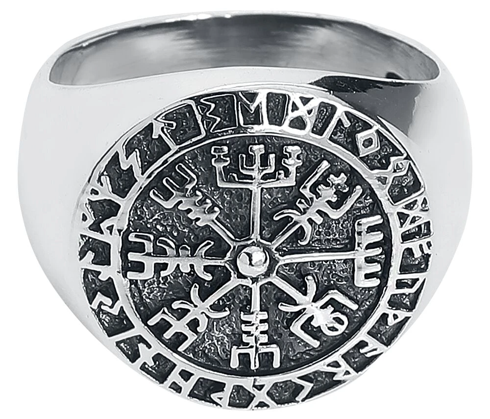 "Vegvisir" Ring Silver-coloured By EtNox Magic And Mystic