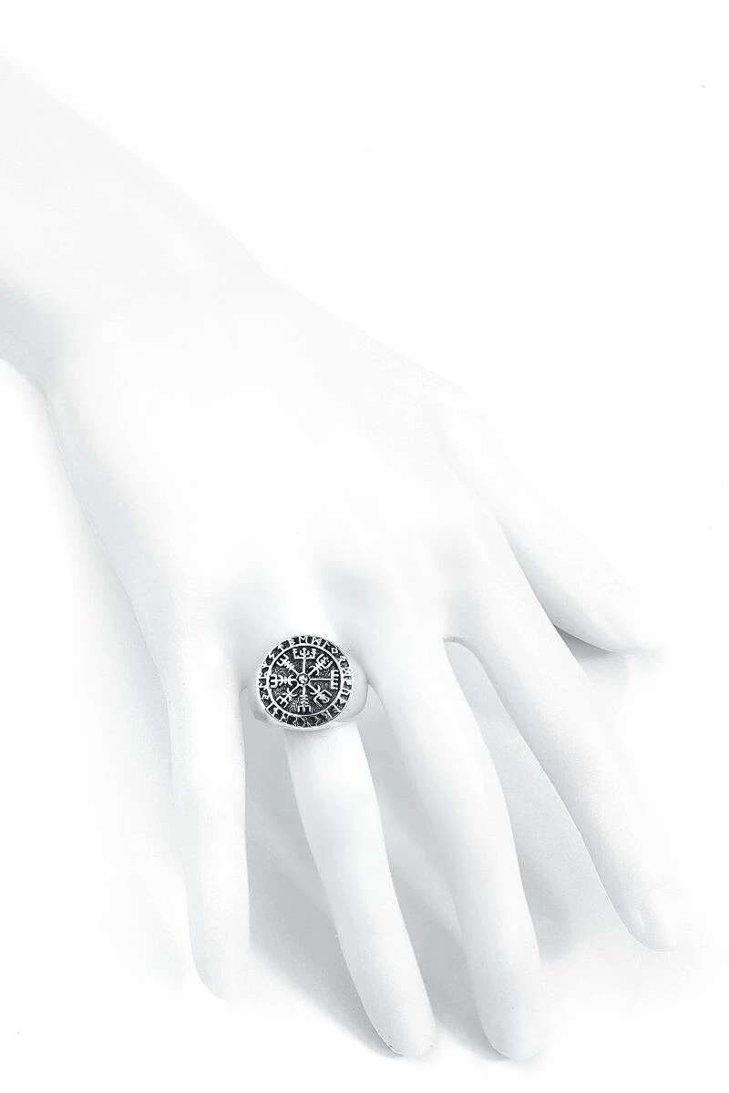 "Vegvisir" Ring Silver-coloured By EtNox Magic And Mystic - Image 4