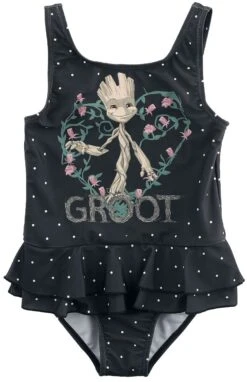 "Kids - Heart Groot" Kids' Swimsuit Black By Guardians Of The Galaxy