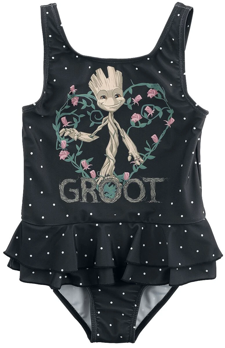 "Kids - Heart Groot" Kids' Swimsuit Black By Guardians Of The Galaxy