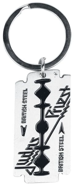 "British Steel" Keyring Pendant Black-silver By Judas Priest