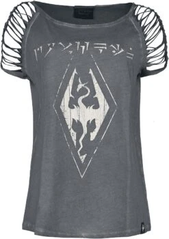 "V - Skyrim - Dovahkiin Logo" T-Shirt Anthracite By The Elder Scrolls