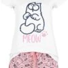 "Meow" Pyjama White-pink By Simon' S Cat