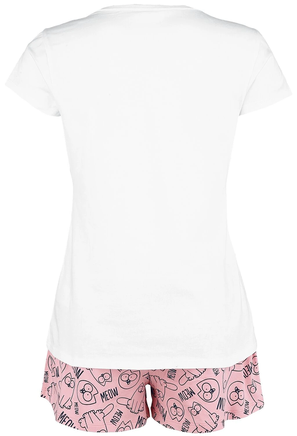"Meow" Pyjama White-pink By Simon' S Cat - Image 2