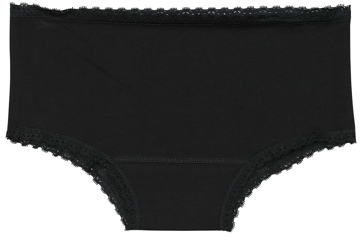 "Three-pack Of Pants With Old School Motifs" Panty Set Black By Rock Rebel By EMP - Image 2