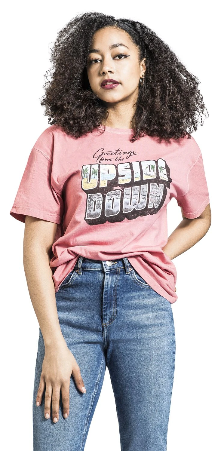 "Greetings!" T-Shirt Pink By Stranger Things - Image 4