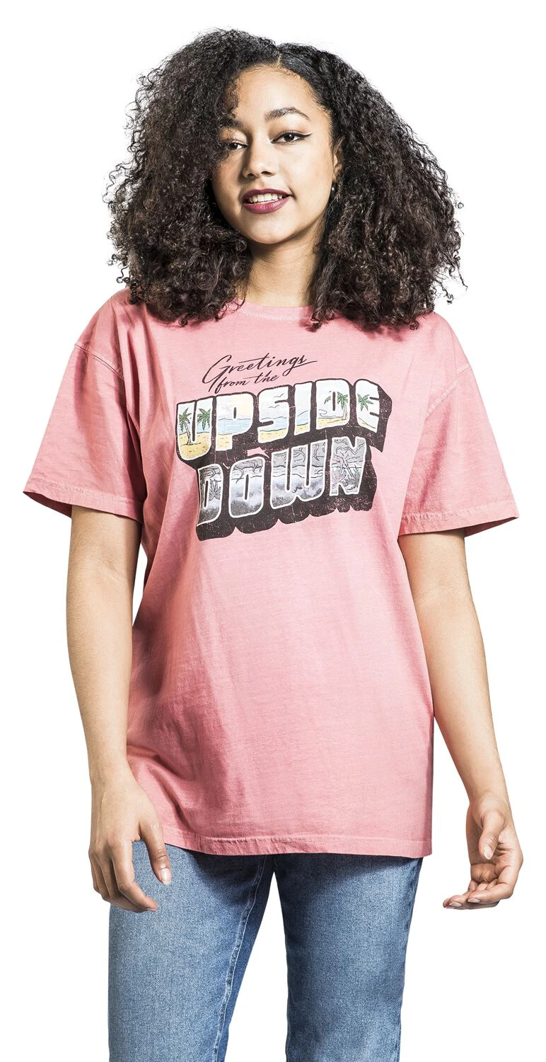 "Greetings!" T-Shirt Pink By Stranger Things - Image 5