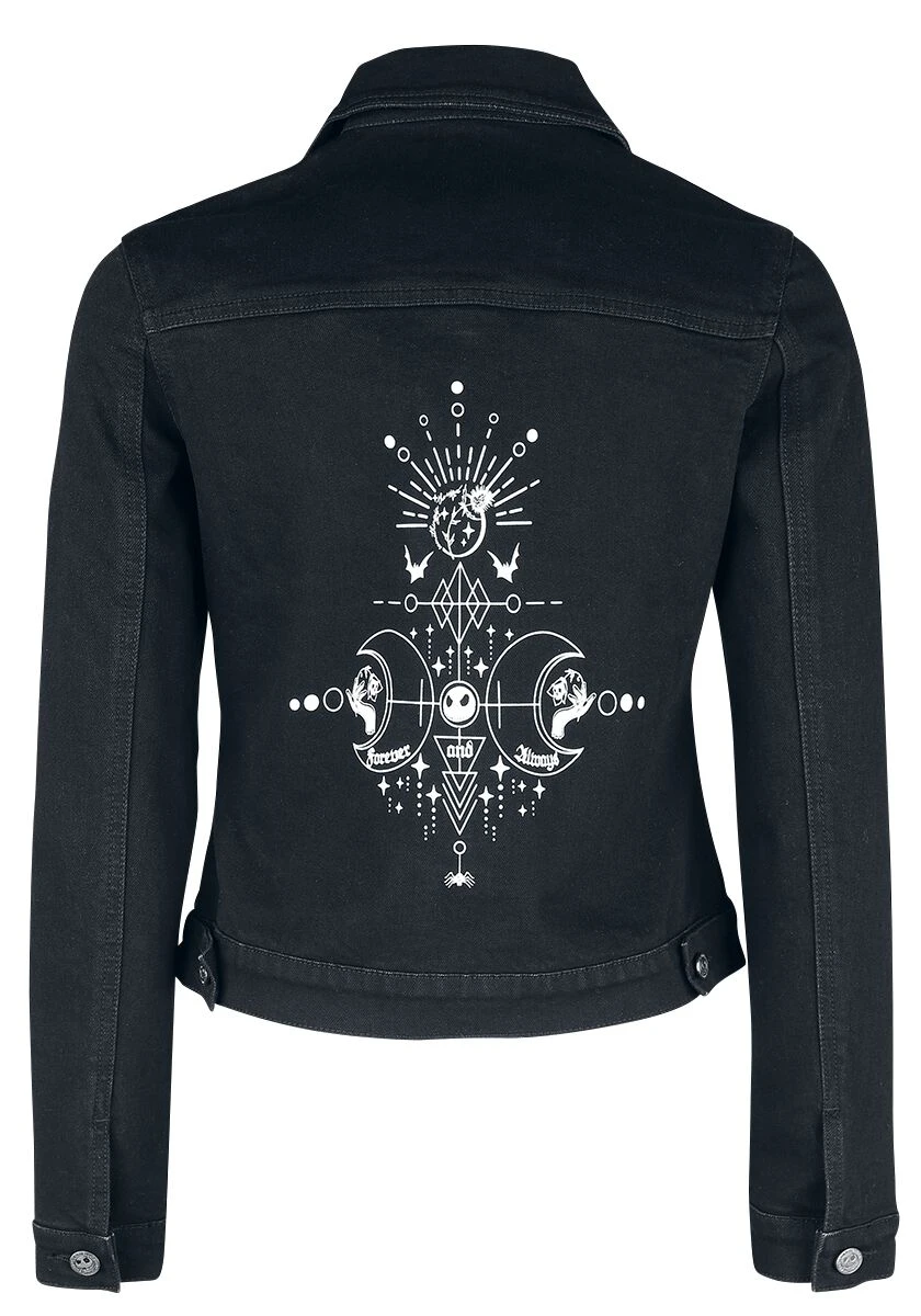 "Jack Skellington" Jeans Jacket Black By The Nightmare Before Christmas - Image 2