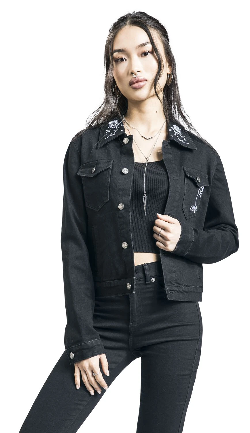 "Jack Skellington" Jeans Jacket Black By The Nightmare Before Christmas - Image 5