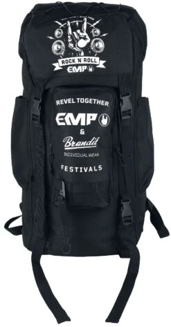 "EMP X Brandit - Festival Rucksack" Backpack Black By EMP Special Collection
