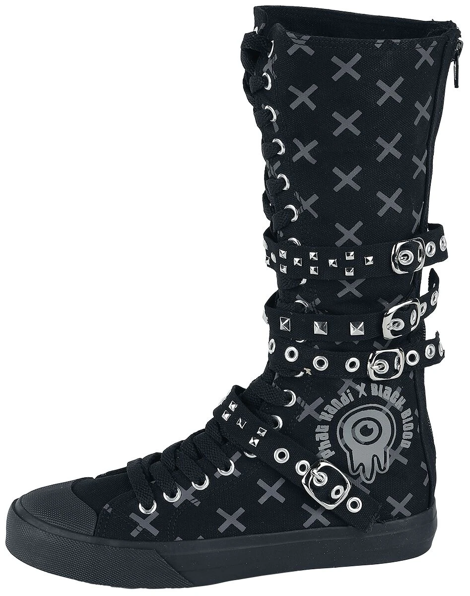 "Phat Kandi X Black Blood By Gothicana Trainers" Sneakers High Black By Black Blood By Gothicana - Image 4