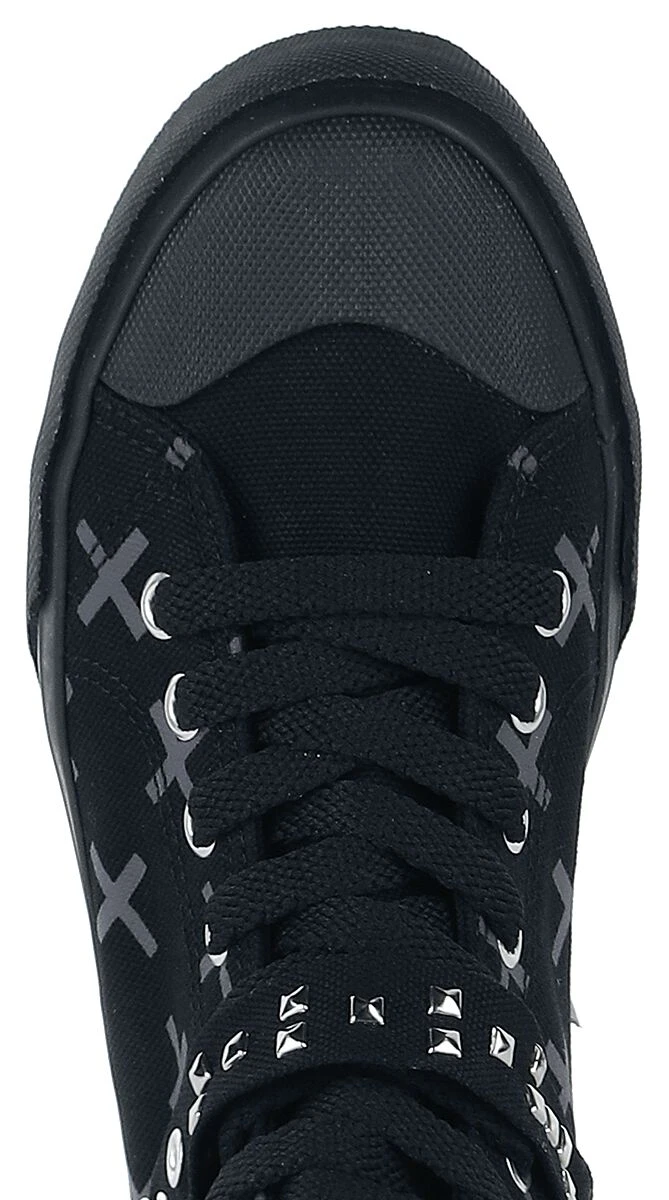 "Phat Kandi X Black Blood By Gothicana Trainers" Sneakers High Black By Black Blood By Gothicana - Image 5