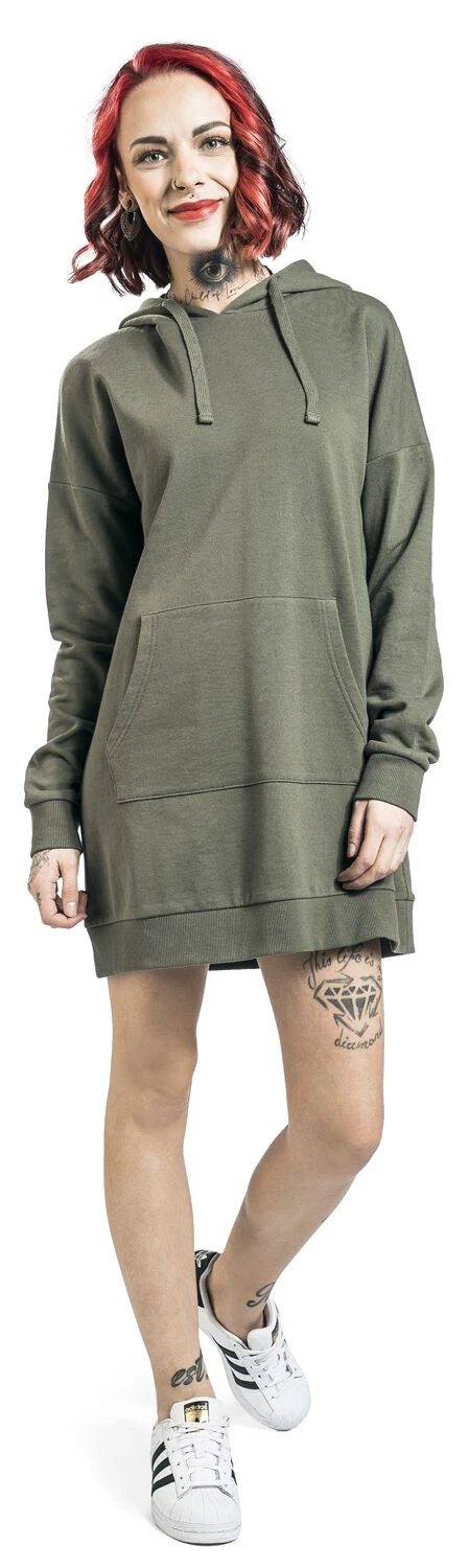 "Oversized Hoodie" Hooded Sweater Olive By RED By EMP - Image 3