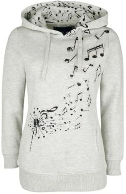 "Dandelion Love" Hooded Sweater Mottled Grey By Full Volume By EMP