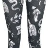 "Leggings With All-Over Print" Leggings Black By Gothicana By EMP