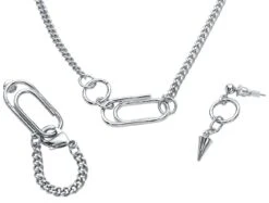 "Basic Clip" Necklace Silver-coloured By Black Premium By EMP