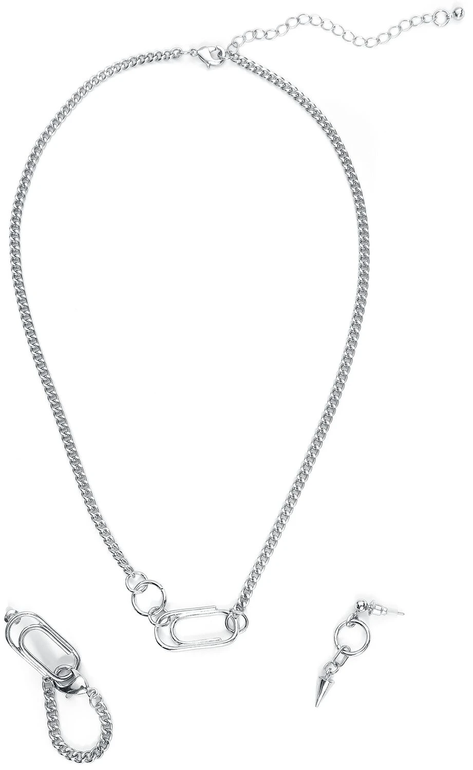 "Basic Clip" Necklace Silver-coloured By Black Premium By EMP - Image 2