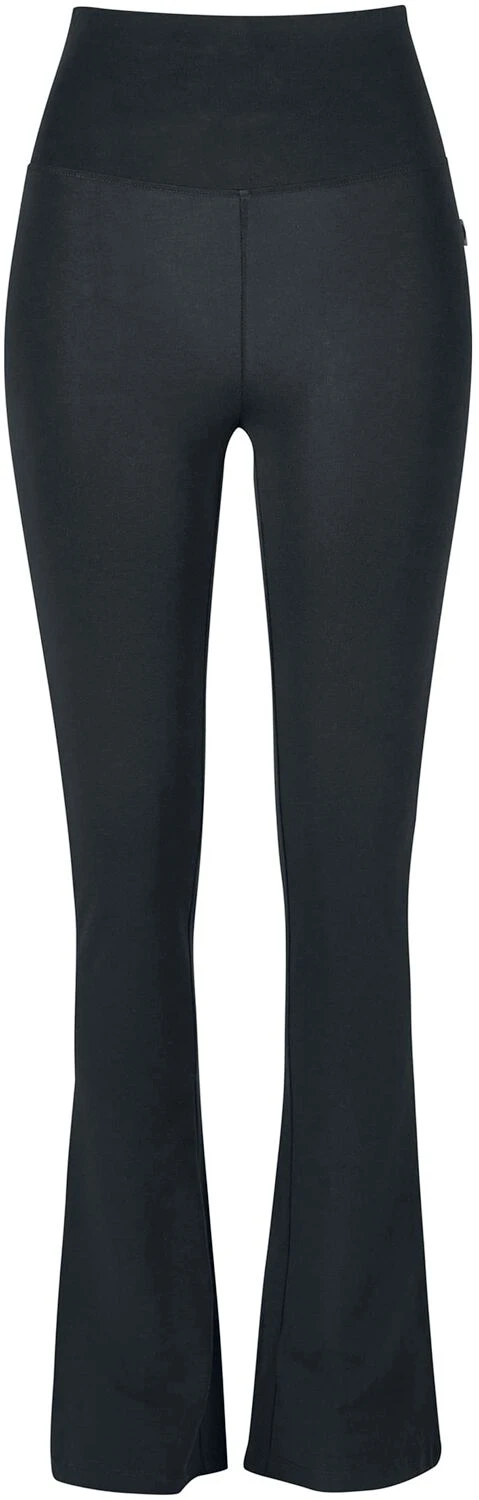 "Ladies Organic Stretch Jersey Bootcut Leggings" Leggings Black By Urban Classics