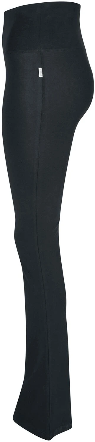 "Ladies Organic Stretch Jersey Bootcut Leggings" Leggings Black By Urban Classics - Image 2