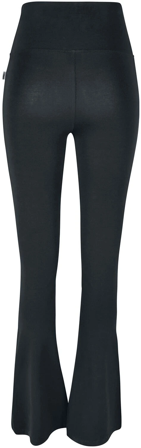 "Ladies Organic Stretch Jersey Bootcut Leggings" Leggings Black By Urban Classics - Image 3