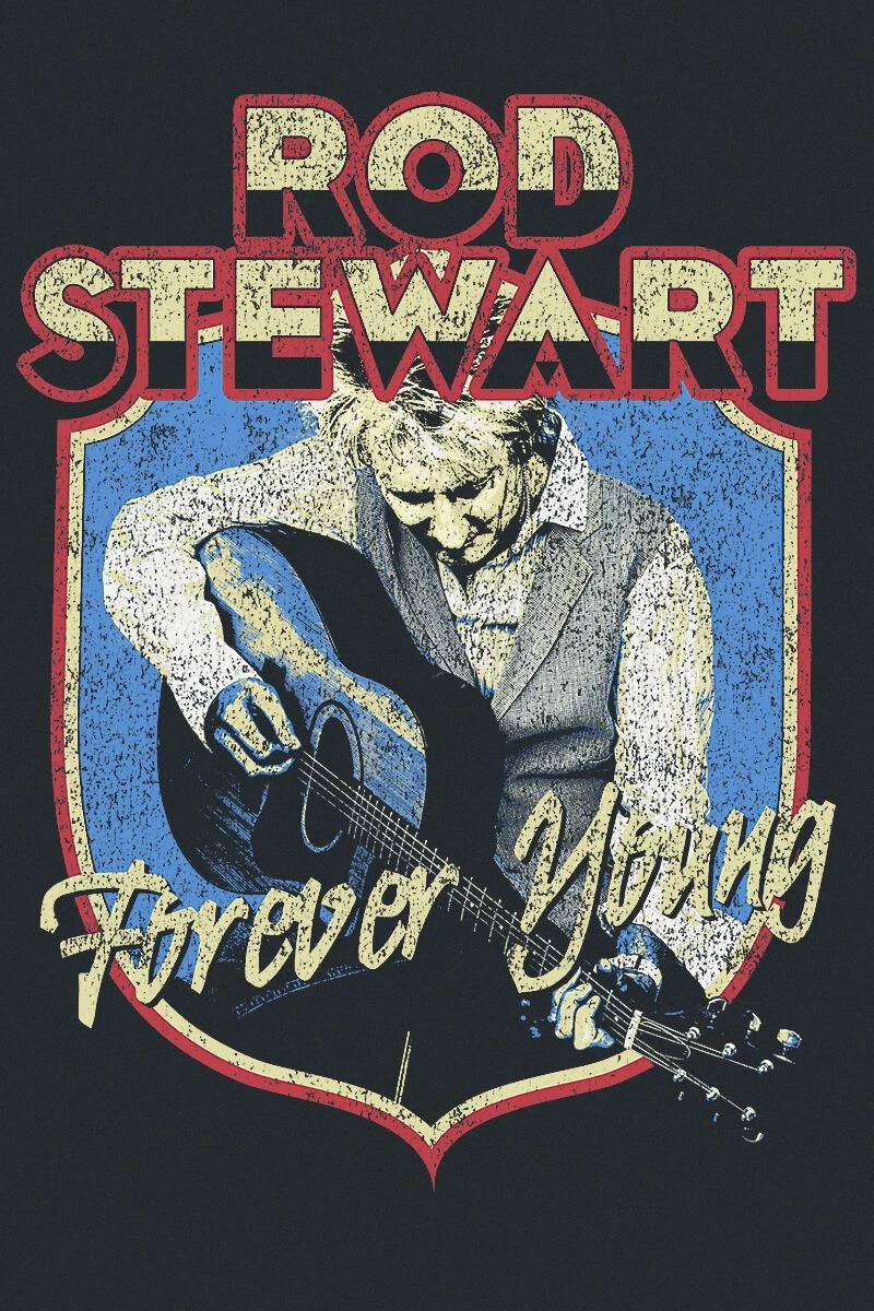 "Forever Crest" T-Shirt Black By Rod Stewart - Image 2