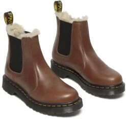 "2976 Leonore - Saddle Tan Farrier" Boot Brown By Dr. Martens