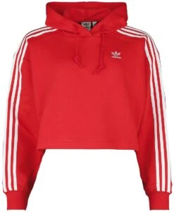 "Short Hoodie" Hooded Sweater Red By Adidas