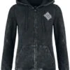 "Hooded Jacket With Celtic Adornment" Hooded Zip Black By Black Premium By EMP